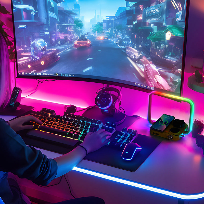 Luxury 3-in-1 Wireless Charging Lamp
