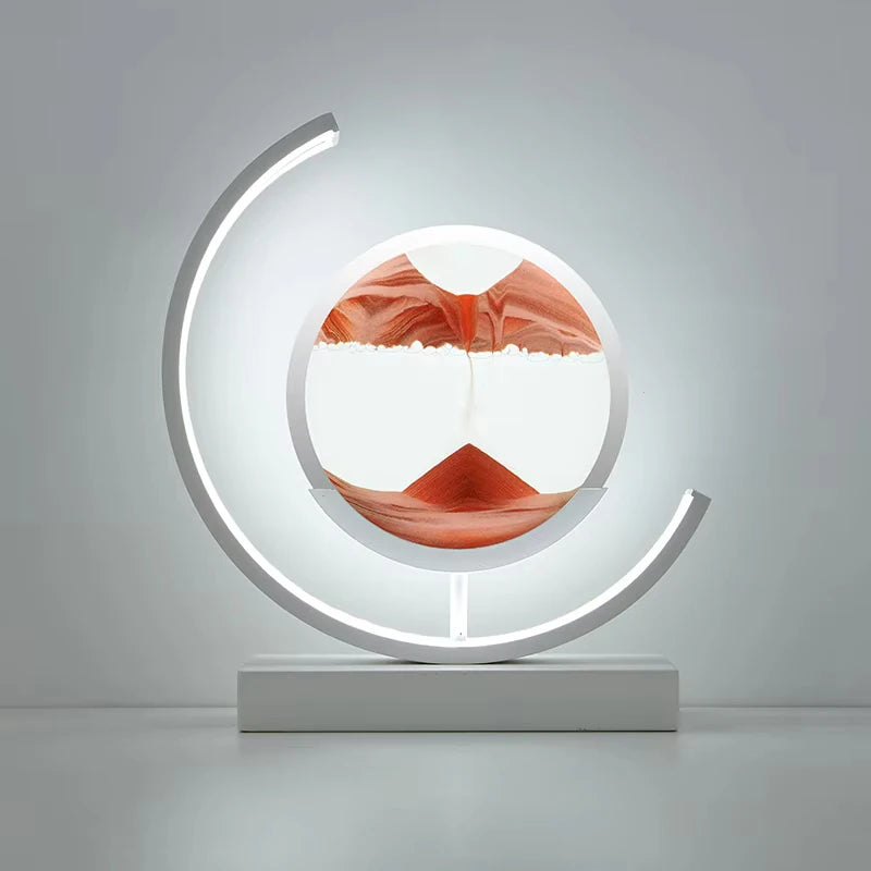 LED Night Light Moving Sand Art Table Lamp