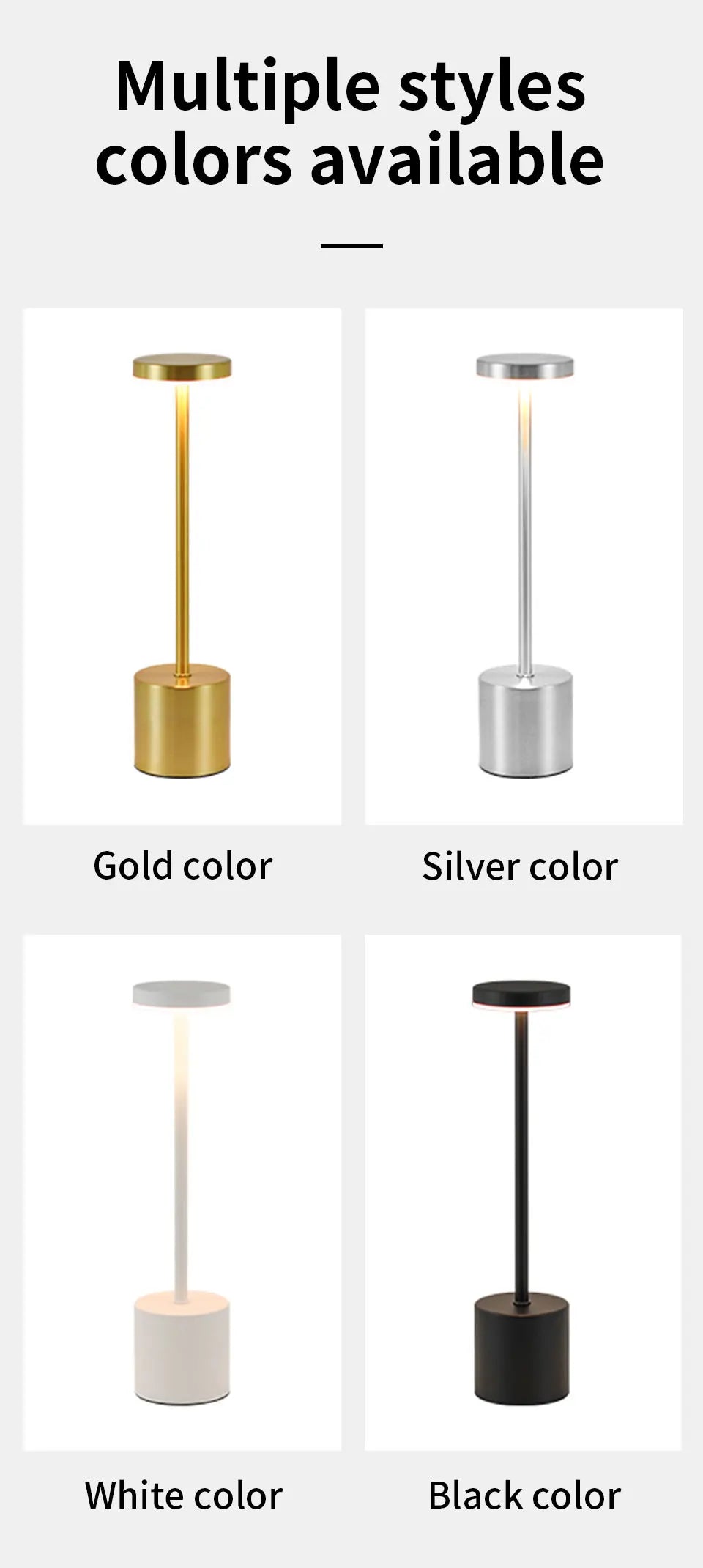 USB Rechargeable Led Night Light Desk
