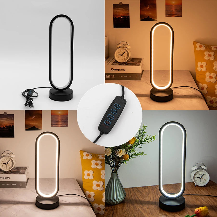 Creative Spiral LED Night Light Dimmable 3 Colors Table Night Lamp