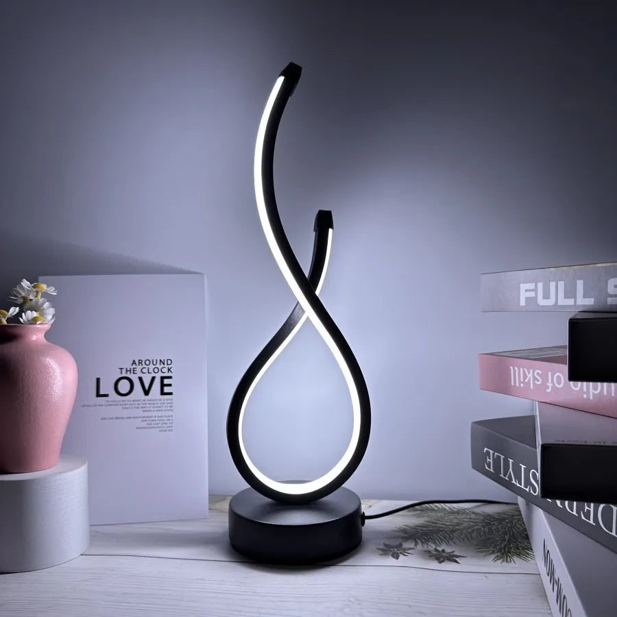 Creative Spiral LED Night Light Dimmable 3 Colors Table Night Lamp