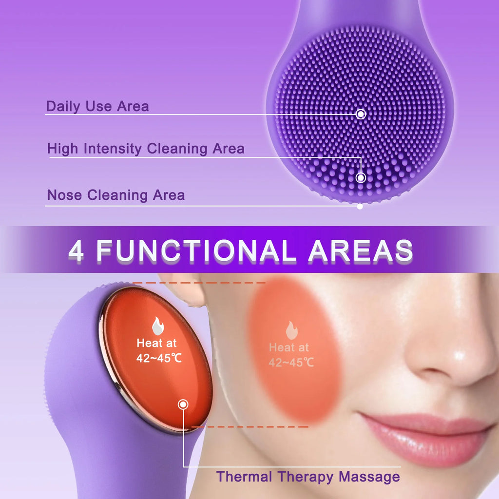 Rechargeable Waterproof Facial Cleansing Brush