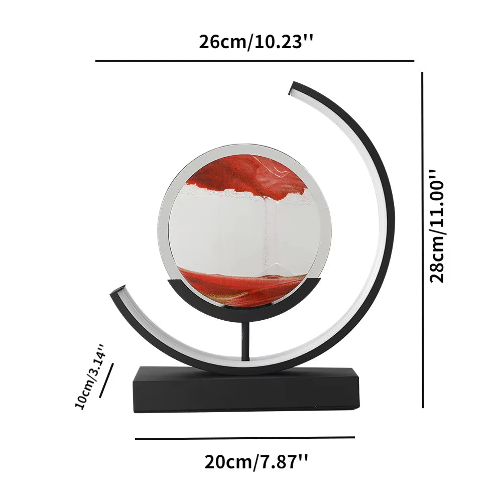 LED Night Light Moving Sand Art Table Lamp
