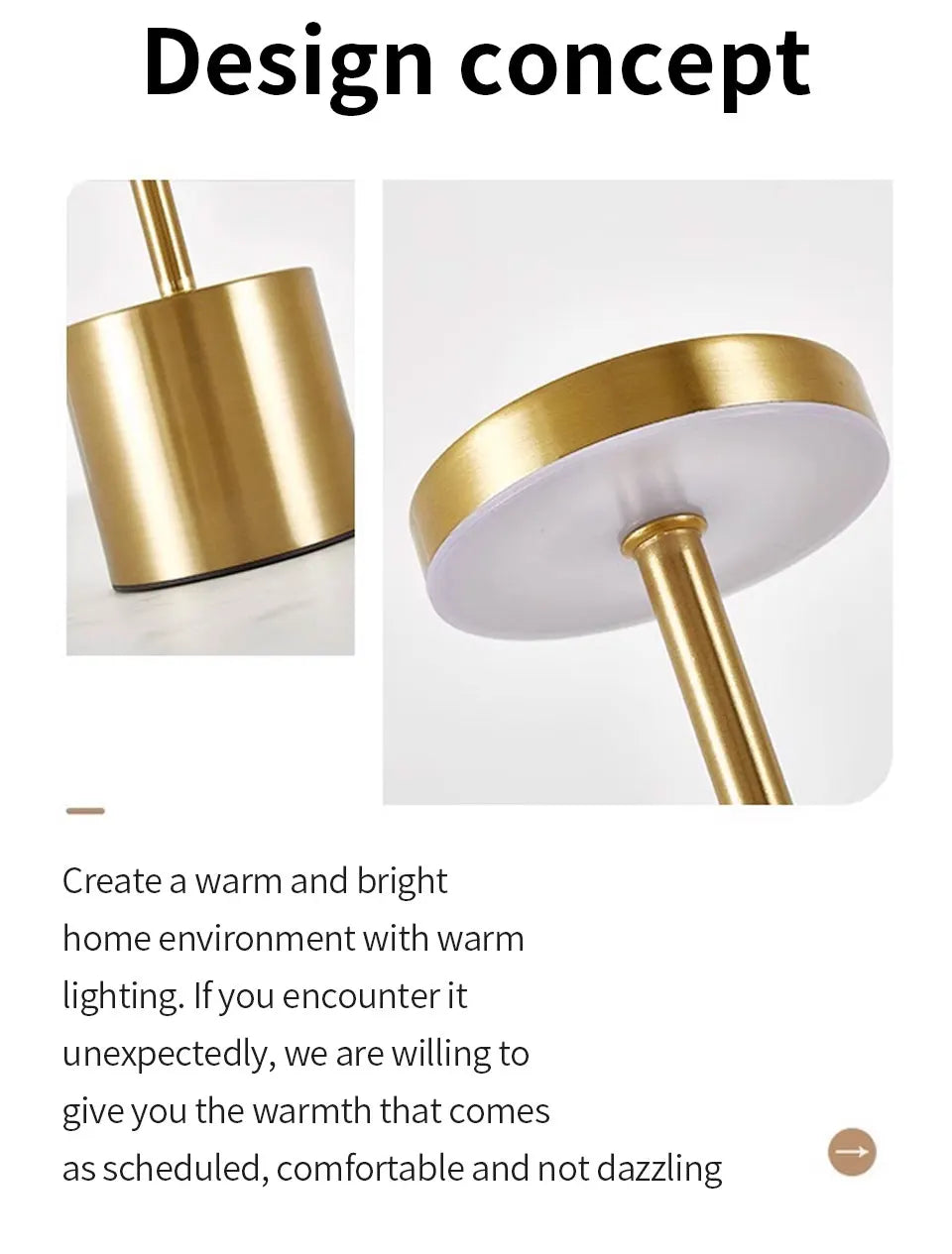 USB Rechargeable Led Night Light Desk