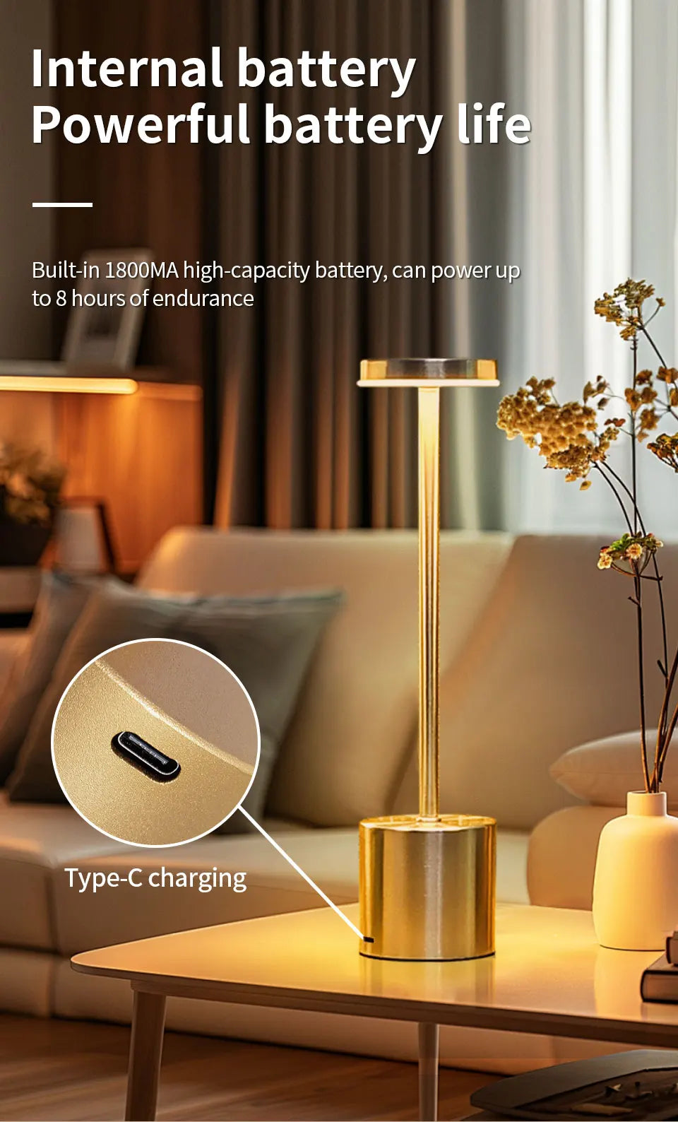USB Rechargeable Led Night Light Desk
