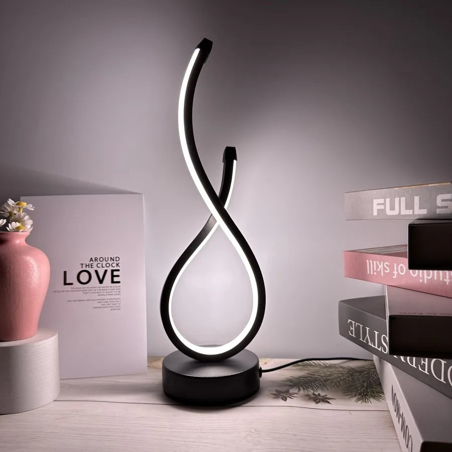 Creative Spiral LED Night Light Dimmable 3 Colors Table Night Lamp