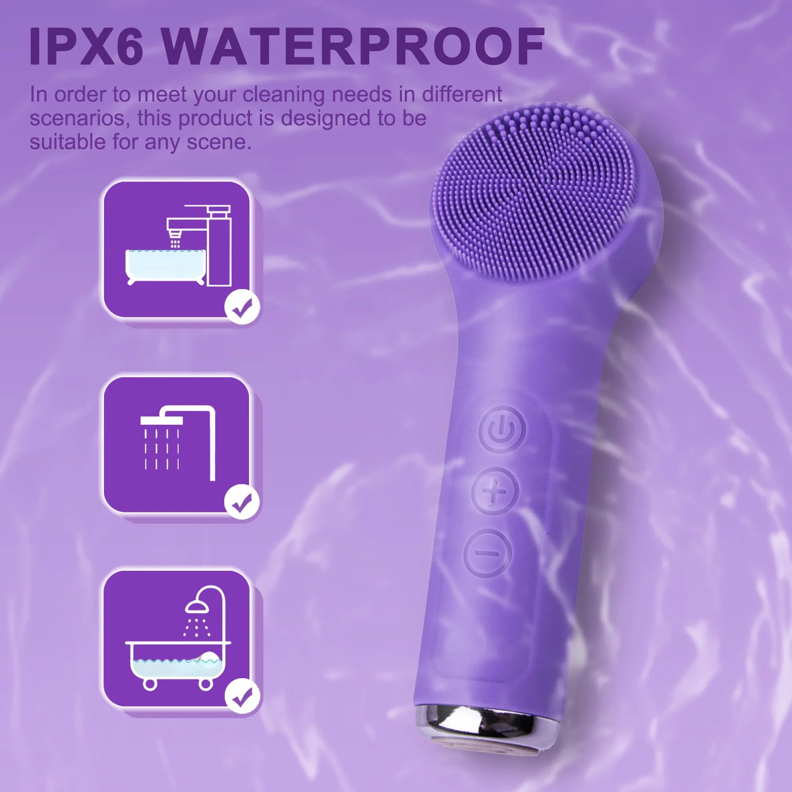 Rechargeable Waterproof Facial Cleansing Brush