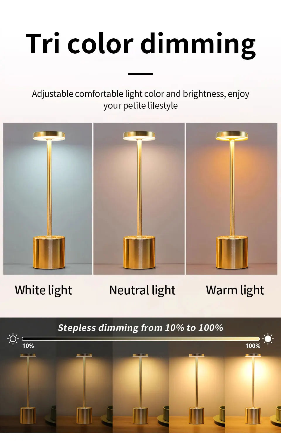 USB Rechargeable Led Night Light Desk