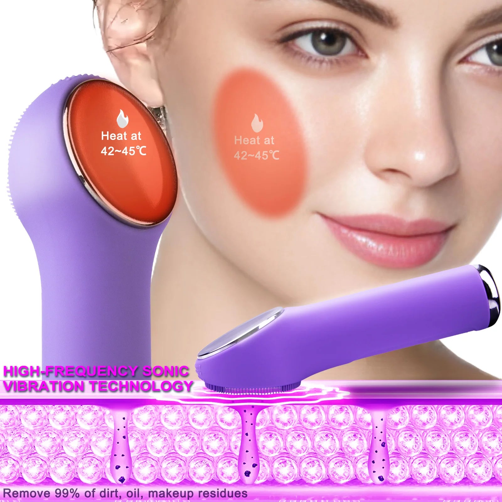 Rechargeable Waterproof Facial Cleansing Brush